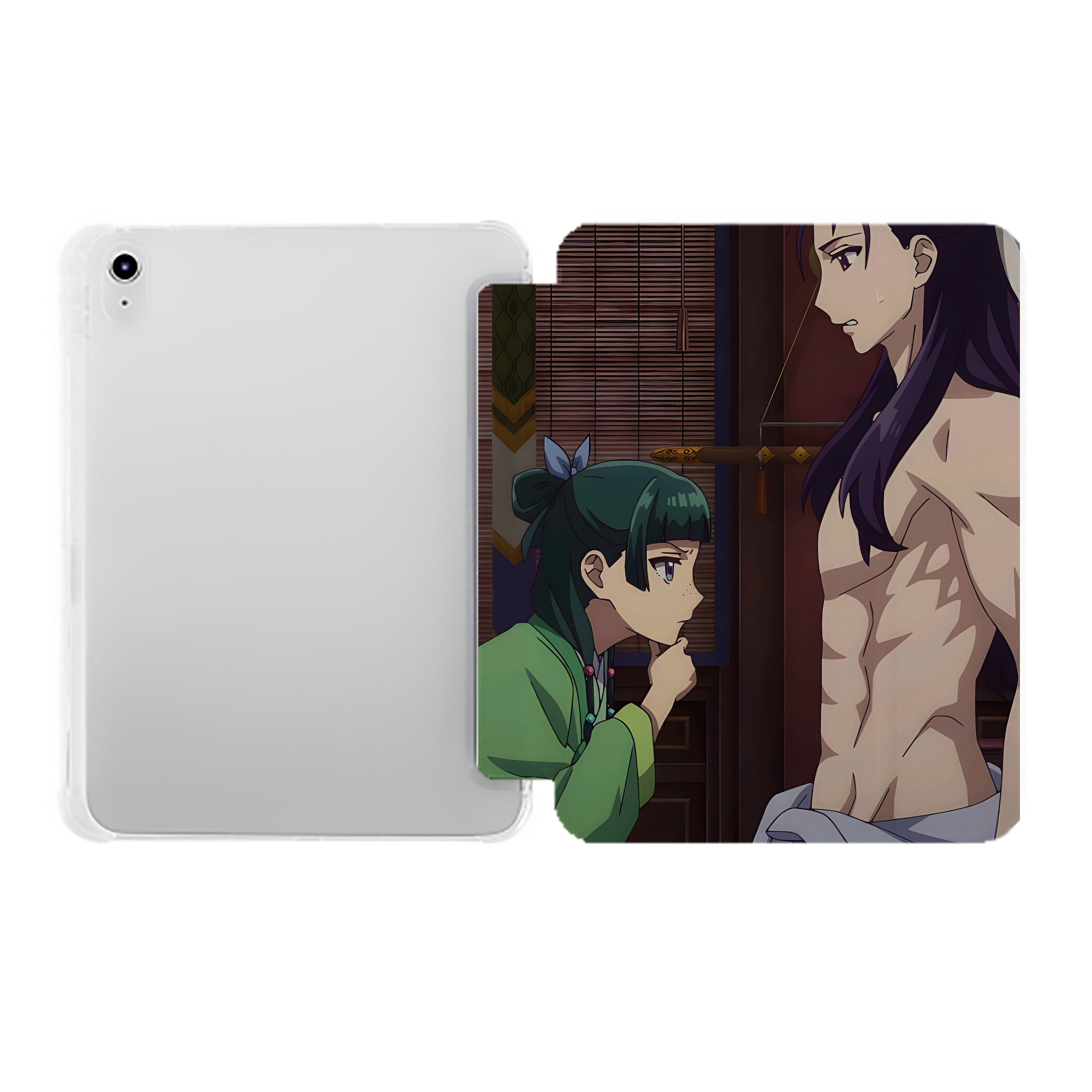 （画像用） 薬屋のひとりごと The Apothecary Diaries IPad ケース ペン収納付き 三つ折りスタンド PUレザー×シリコン 対応機種9.5/10.5/10.9インチ